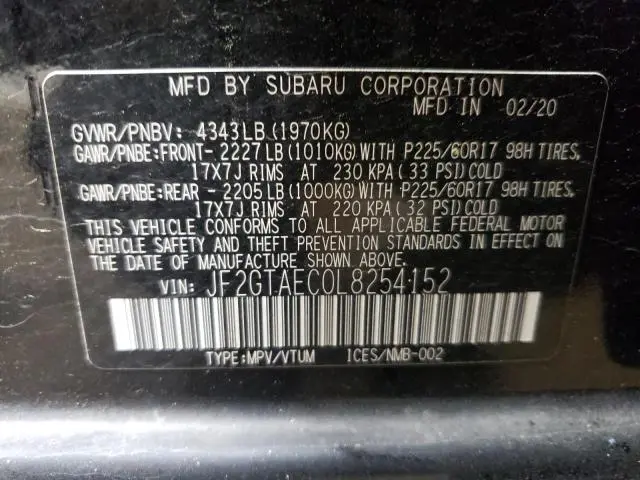 2020 SUBARU CROSSTREK PREMIUM