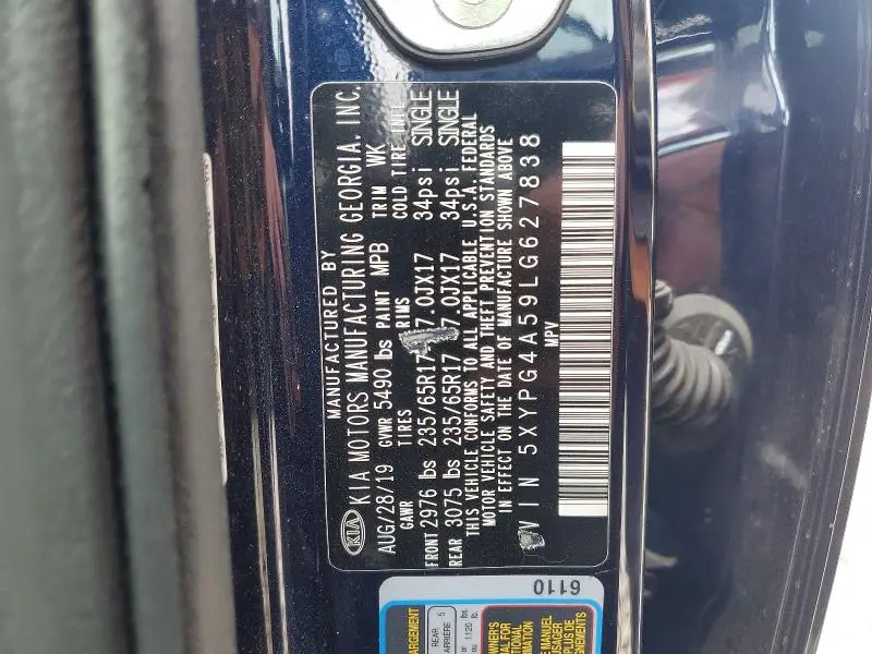 2020 KIA SORENTO LX V6  