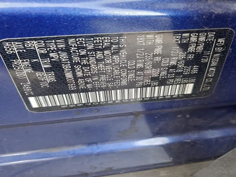 2021 NISSAN ROGUE SV  