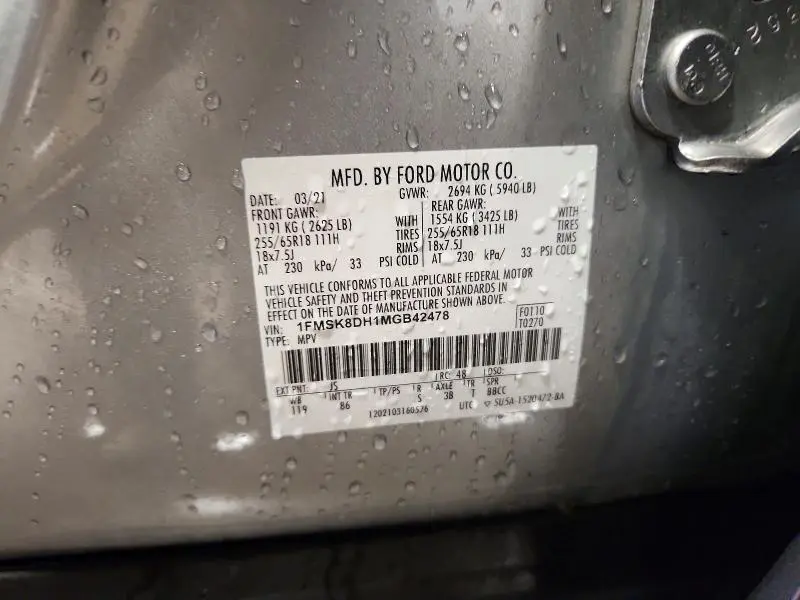 2021 FORD EXPLORER XLT  