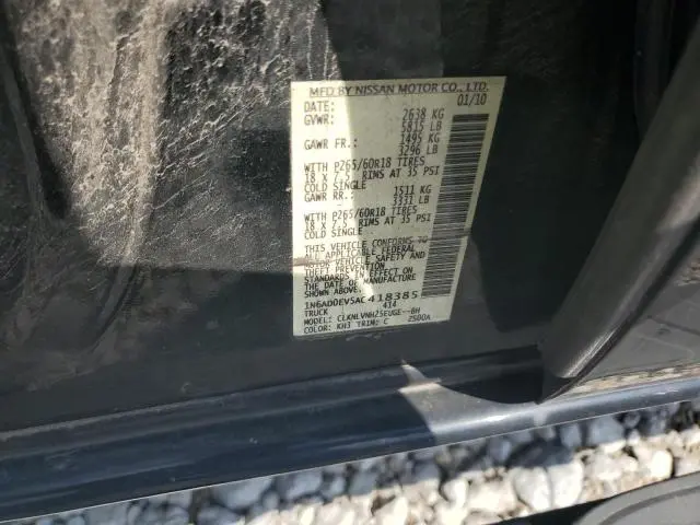 2010 NISSAN FRONTIER CREW CAB SE  