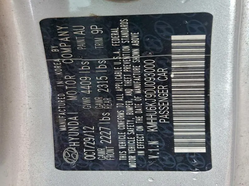 2013 HYUNDAI GENESIS COUPE 3.8L  