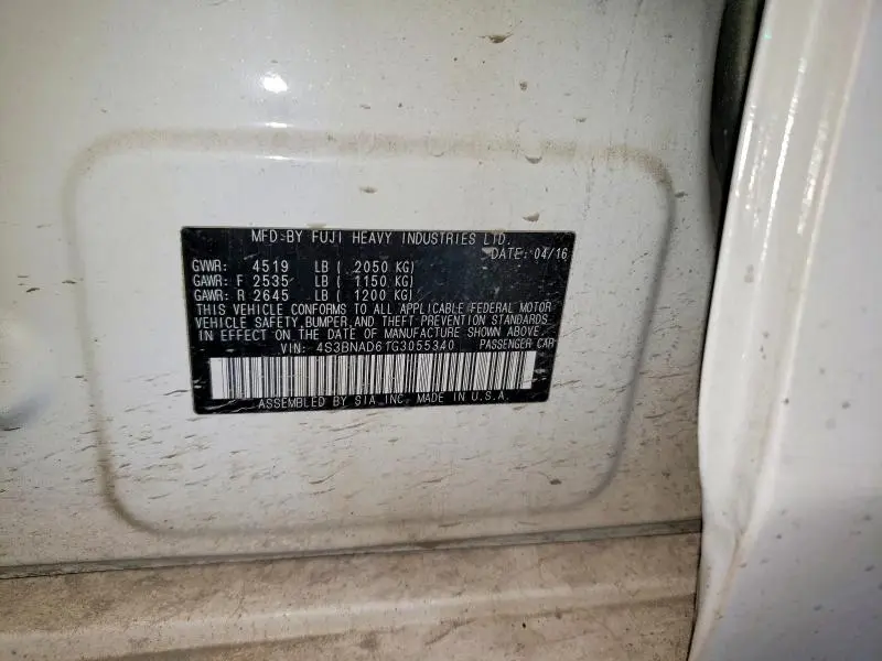 2016 SUBARU LEGACY 2.5I PREMIUM  