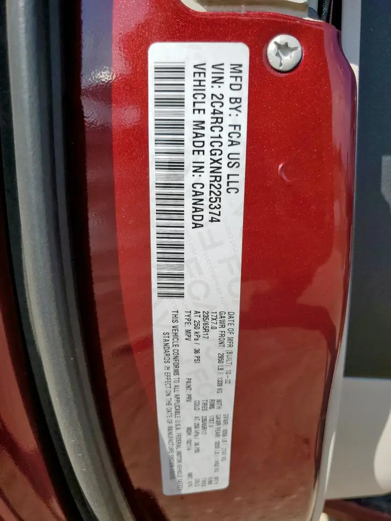 2022 CHRYSLER VOYAGER LX  