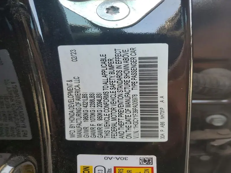 2023 HONDA ACCORD EX  