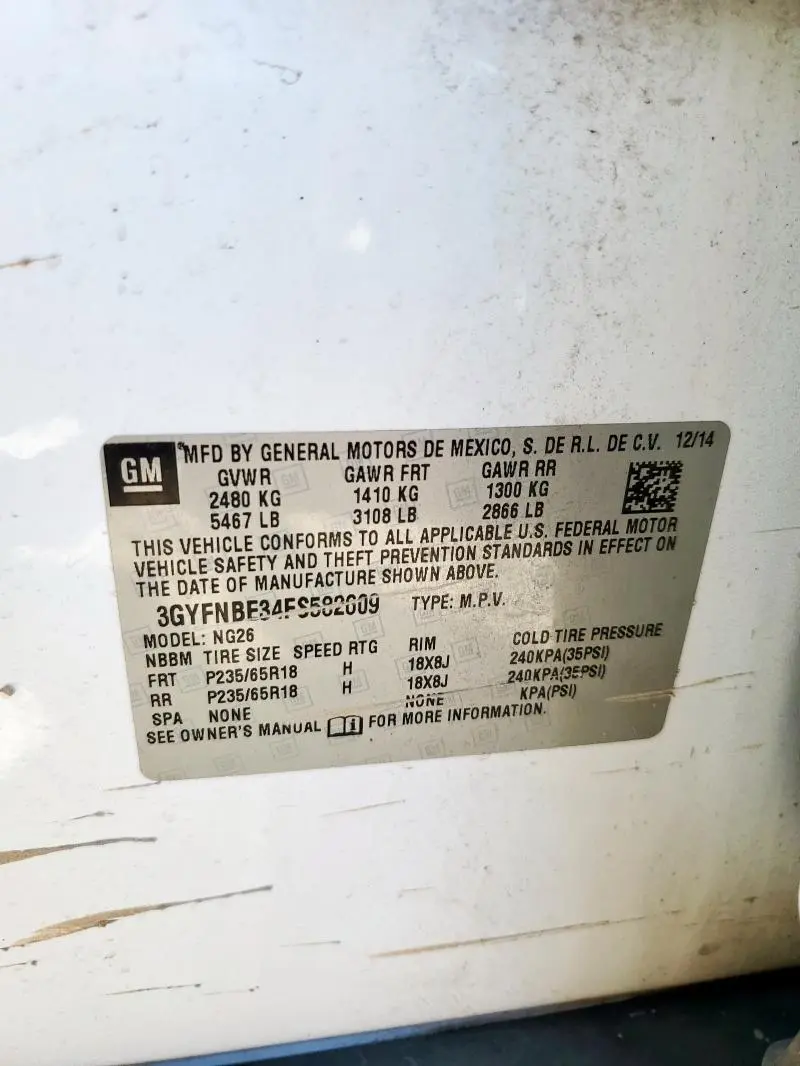 2015 CADILLAC SRX LUXURY COLLECTION  