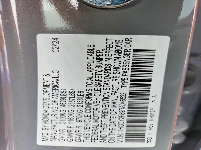 2024 HONDA ACCORD TOURING HYBRID  