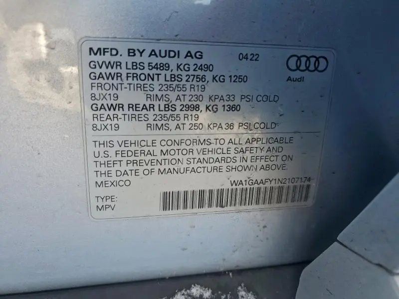 2022 AUDI Q5 PREMIUM 45  