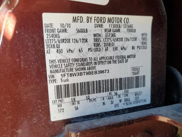 2011 FORD F350 SUPER DUTY  