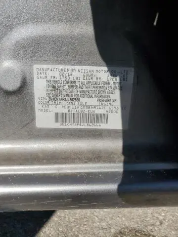 2018 NISSAN VERSA SV  