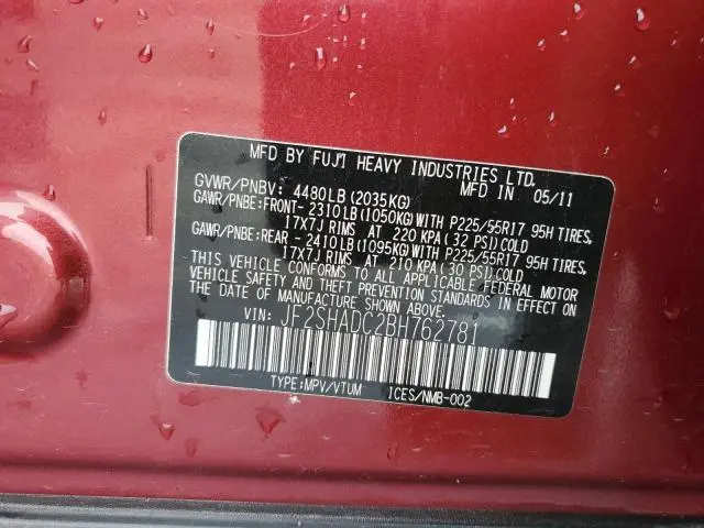 2011 SUBARU FORESTER 2.5X PREMIUM