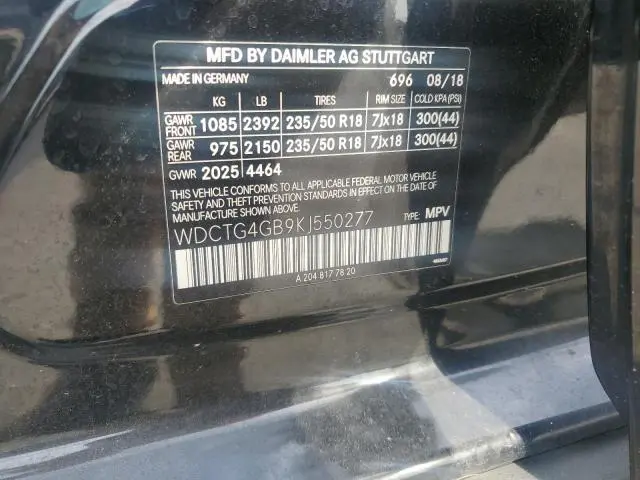 2019 MERCEDES-BENZ GLA 250 4MATIC  