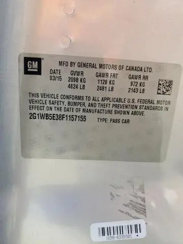 2015 CHEVROLET IMPALA LIMITED LT  