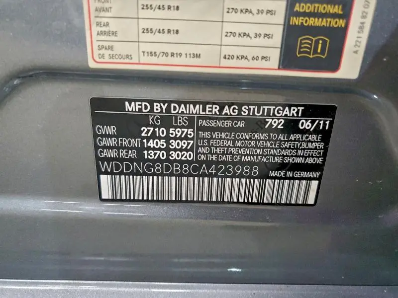 2012 MERCEDES-BENZ S 350 BLUETEC  