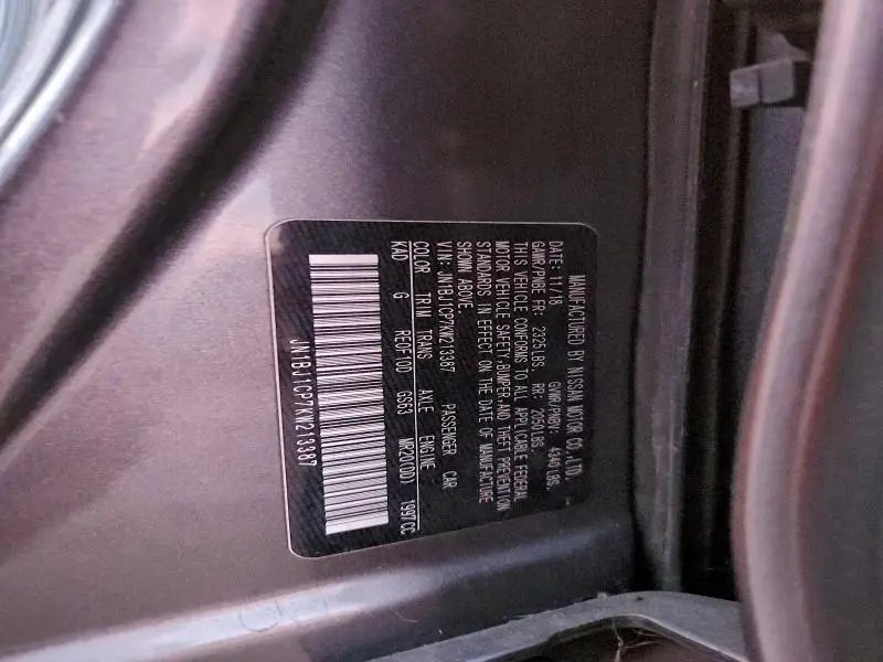 2019 NISSAN ROGUE SPORT S  