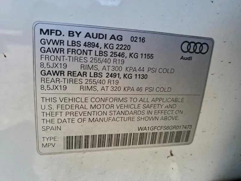 2016 AUDI Q3 PRESTIGE  