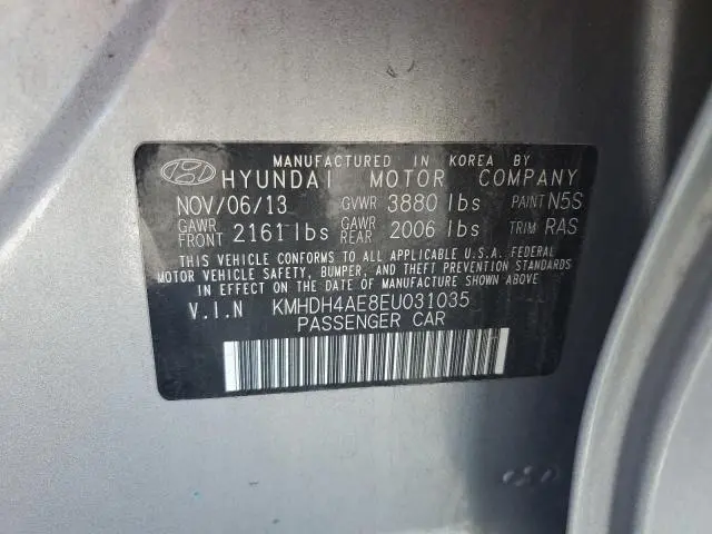 2014 HYUNDAI ELANTRA SE  