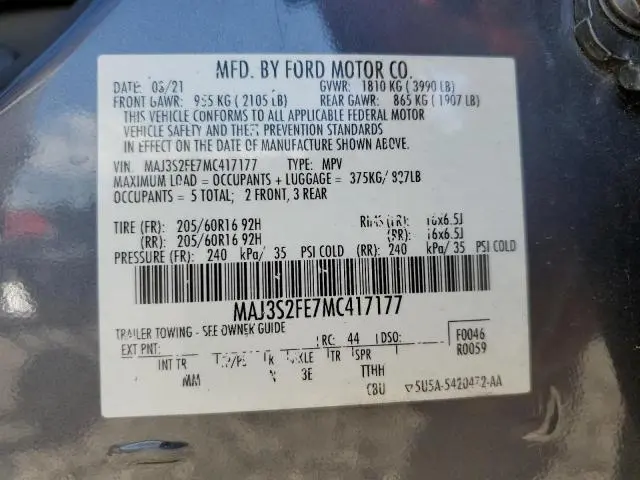 2021 FORD ECOSPORT S