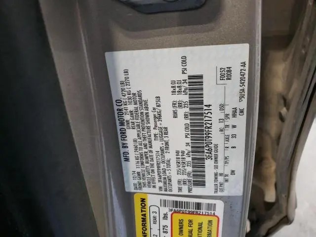 2015 FORD FUSION SE  