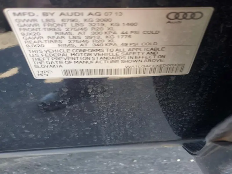2014 AUDI Q7 PREMIUM PLUS  
