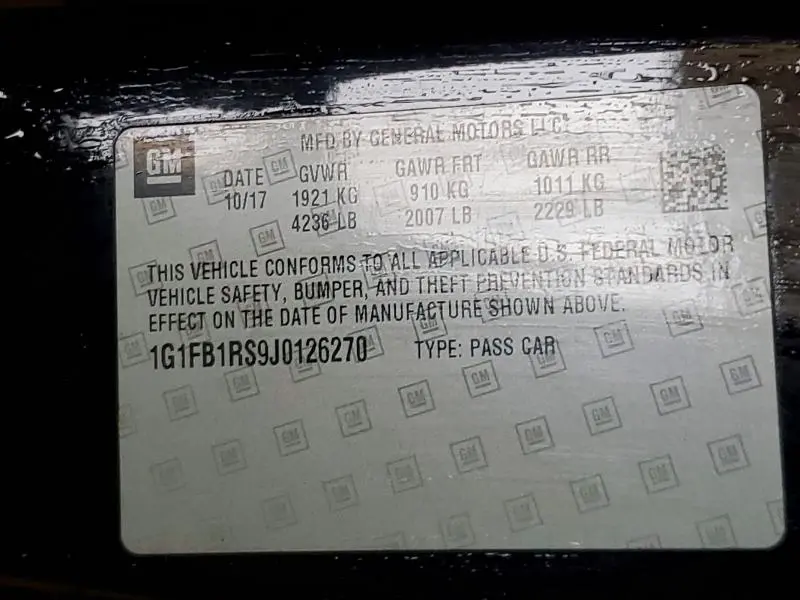 2018 CHEVROLET CAMARO LT  