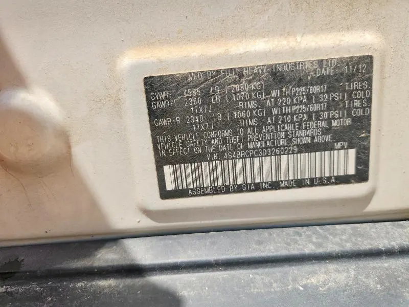 2013 SUBARU OUTBACK 2.5I LIMITED  