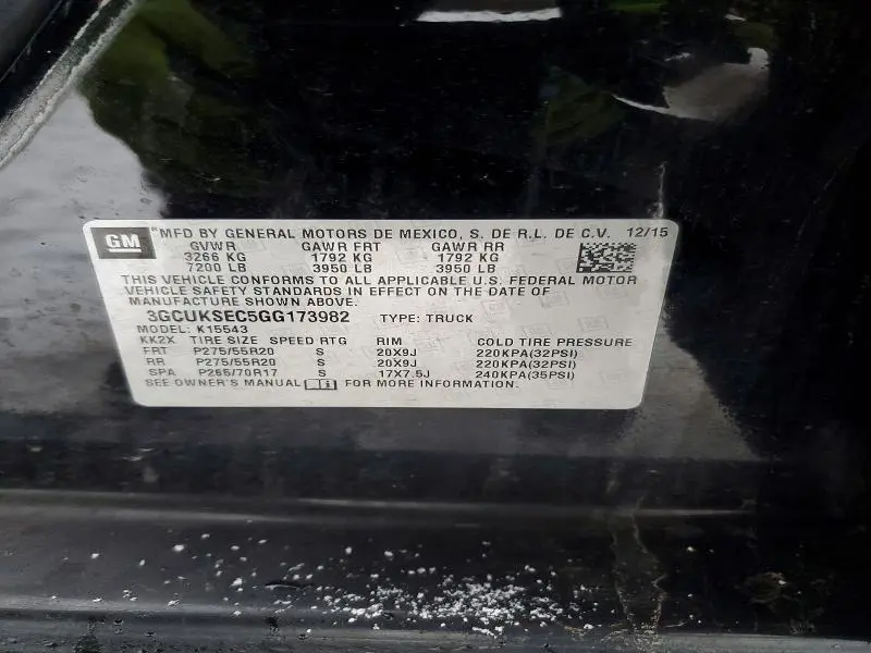 2016 CHEVROLET SILVERADO K1500 LTZ  