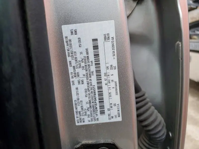 2019 FORD F150 SUPERCREW  