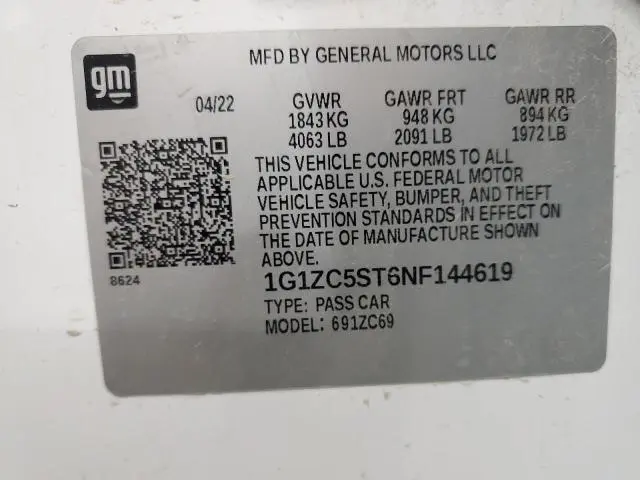 2022 CHEVROLET MALIBU LS  