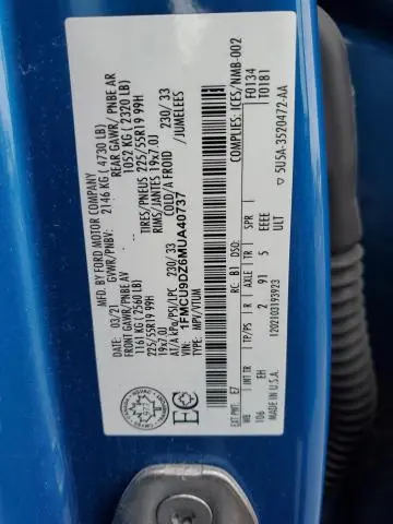 2021 FORD ESCAPE TITANIUM  