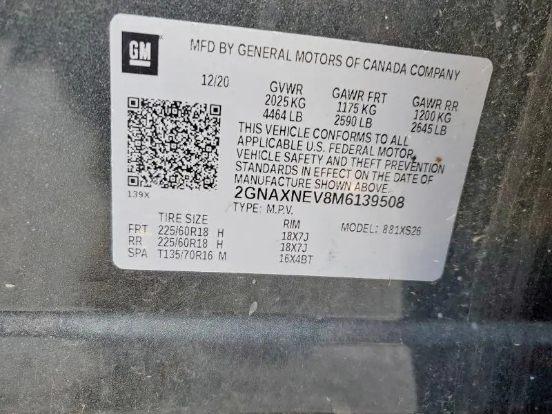 2021 CHEVROLET EQUINOX PREMIER  