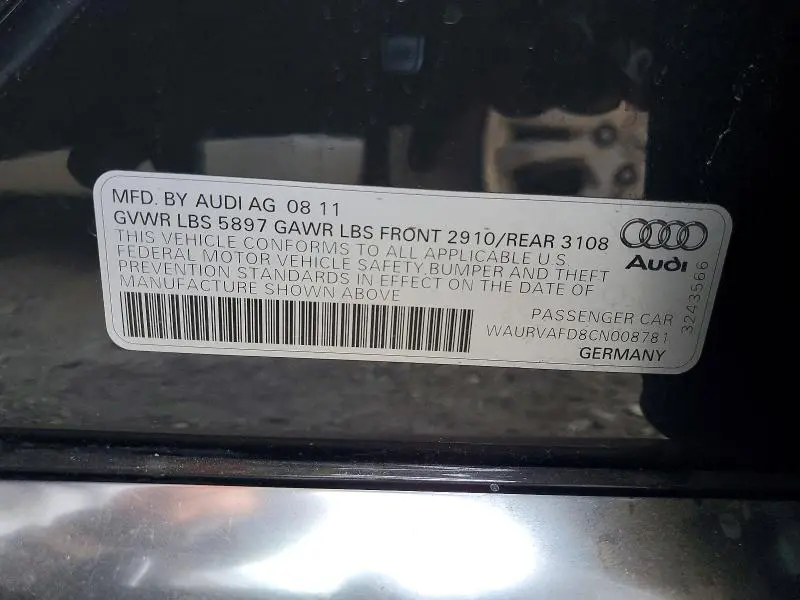 2012 AUDI A8 L QUATTRO  