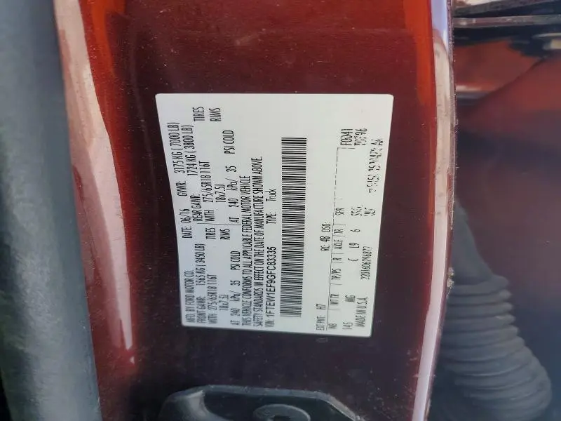 2016 FORD F150 SUPERCREW  