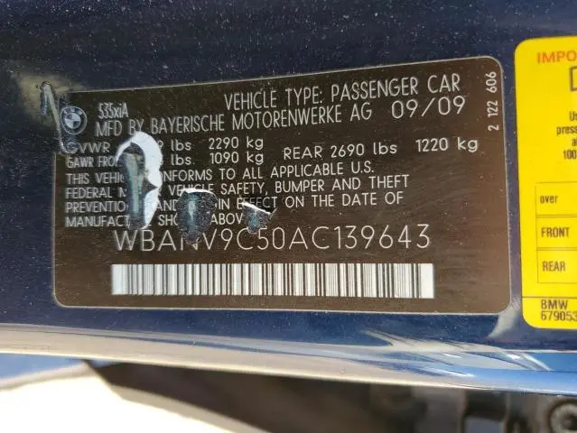 2010 BMW 535 XI  