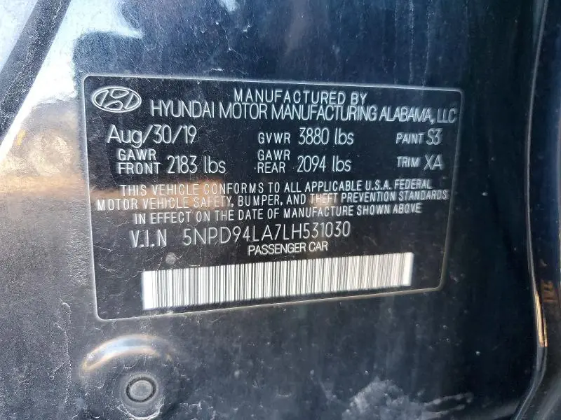 2020 HYUNDAI ELANTRA ECO  