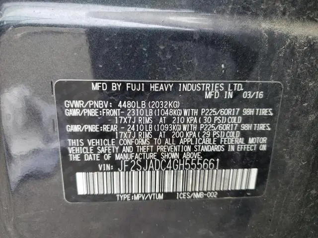 2016 SUBARU FORESTER 2.5I PREMIUM  