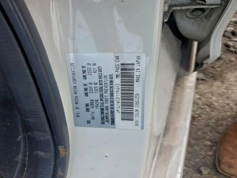 2015 MAZDA 6 GRAND TOURING  