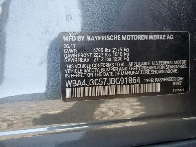 2018 BMW 430XI GRAN COUPE  