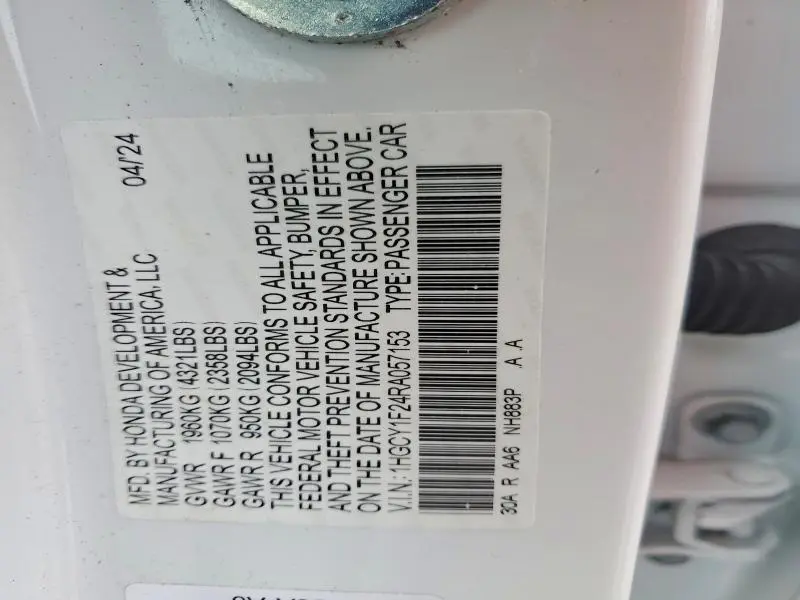2024 HONDA ACCORD LX  