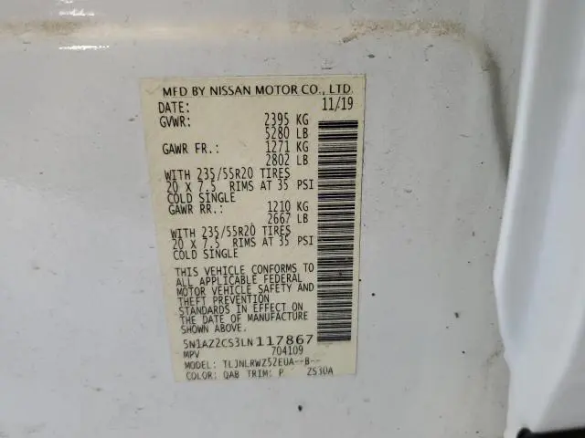 2020 NISSAN MURANO SL