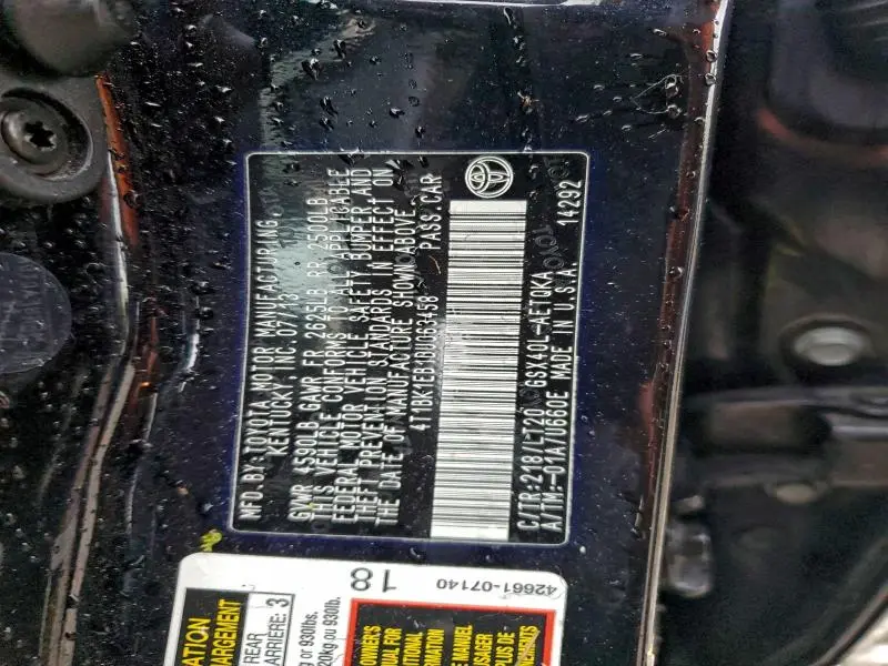 2013 TOYOTA AVALON BASE  