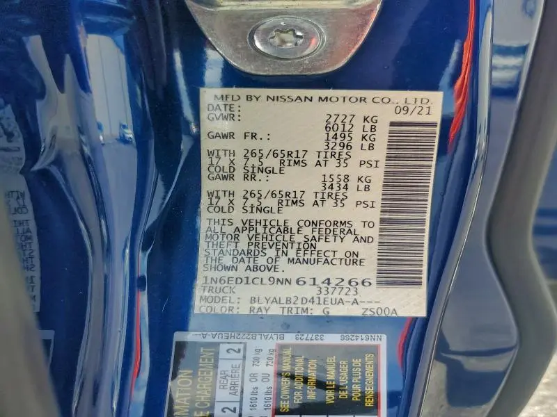 2022 NISSAN FRONTIER S  