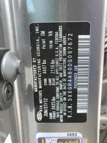 2013 KIA OPTIMA SX  