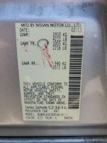 2013 NISSAN ALTIMA 2.5  