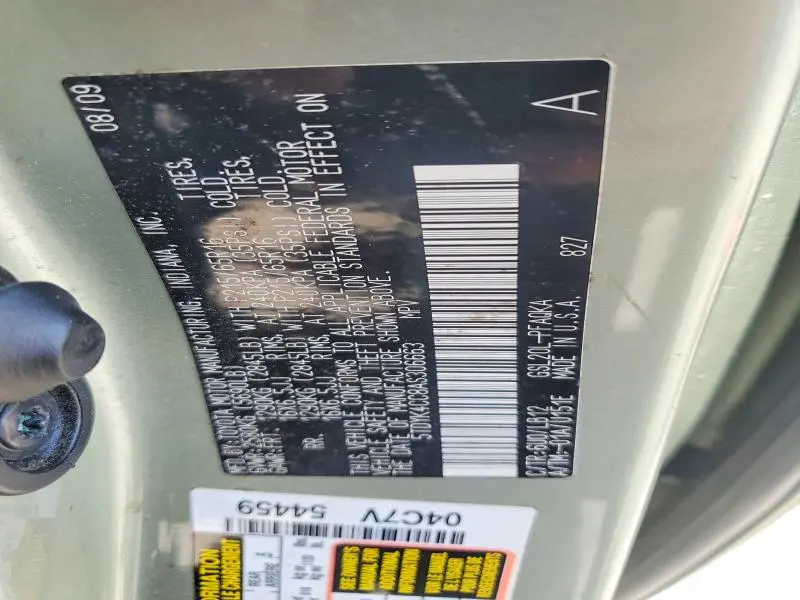 2010 TOYOTA SIENNA XLE  