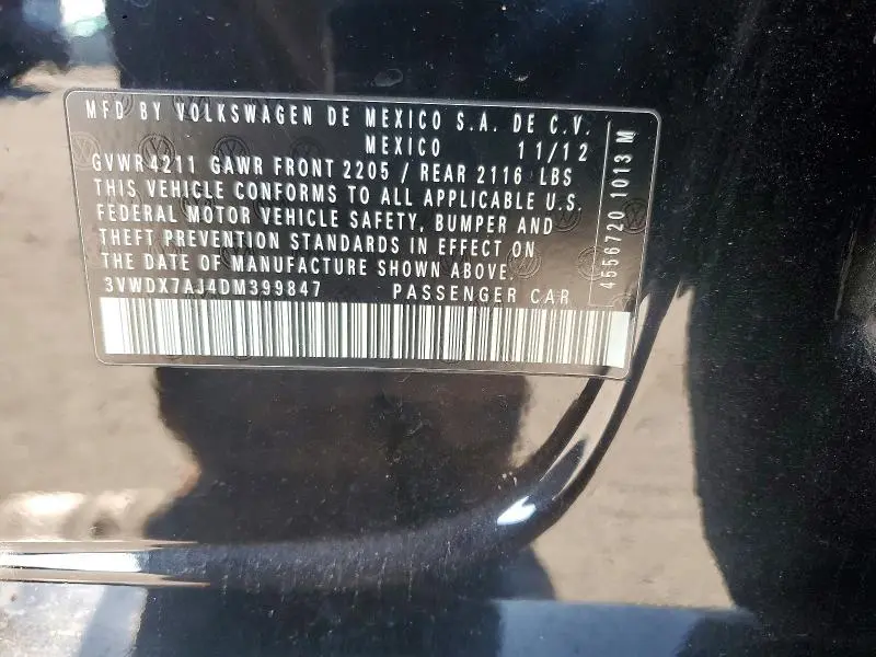 2013 VOLKSWAGEN JETTA SE  