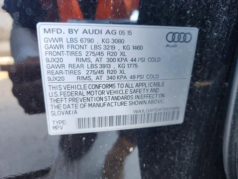 2015 AUDI Q7 PREMIUM PLUS  