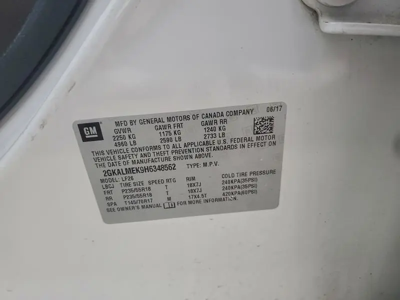 2017 GMC TERRAIN SLE  