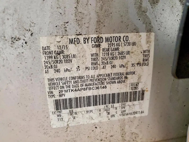 2015 FORD EDGE SPORT  