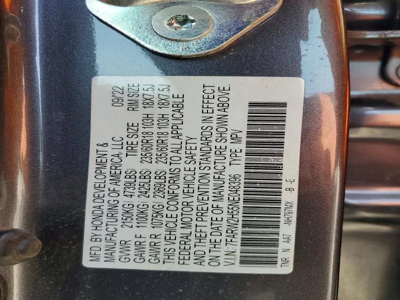 2022 HONDA CR-V EX  